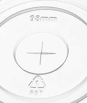 [1,000 ct] 98mm PET Flat Lids  | Clear