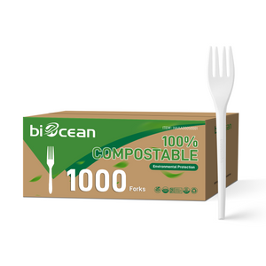 [1,000ct] PLA Medium Weight Forks | White