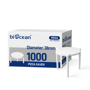 [10,00ct] 1.5" PP Plastic Medium weight Pizza Saver | White