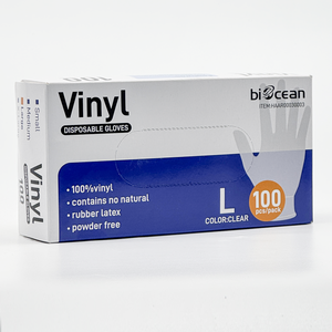 [1,000ct] Powder-Free  Vinyl Gloves | Large | Clear