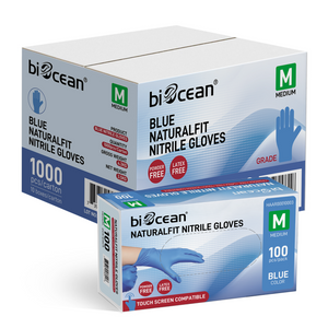 [1,000ct] Powder-Free Nitrile Gloves | Medium | Blue