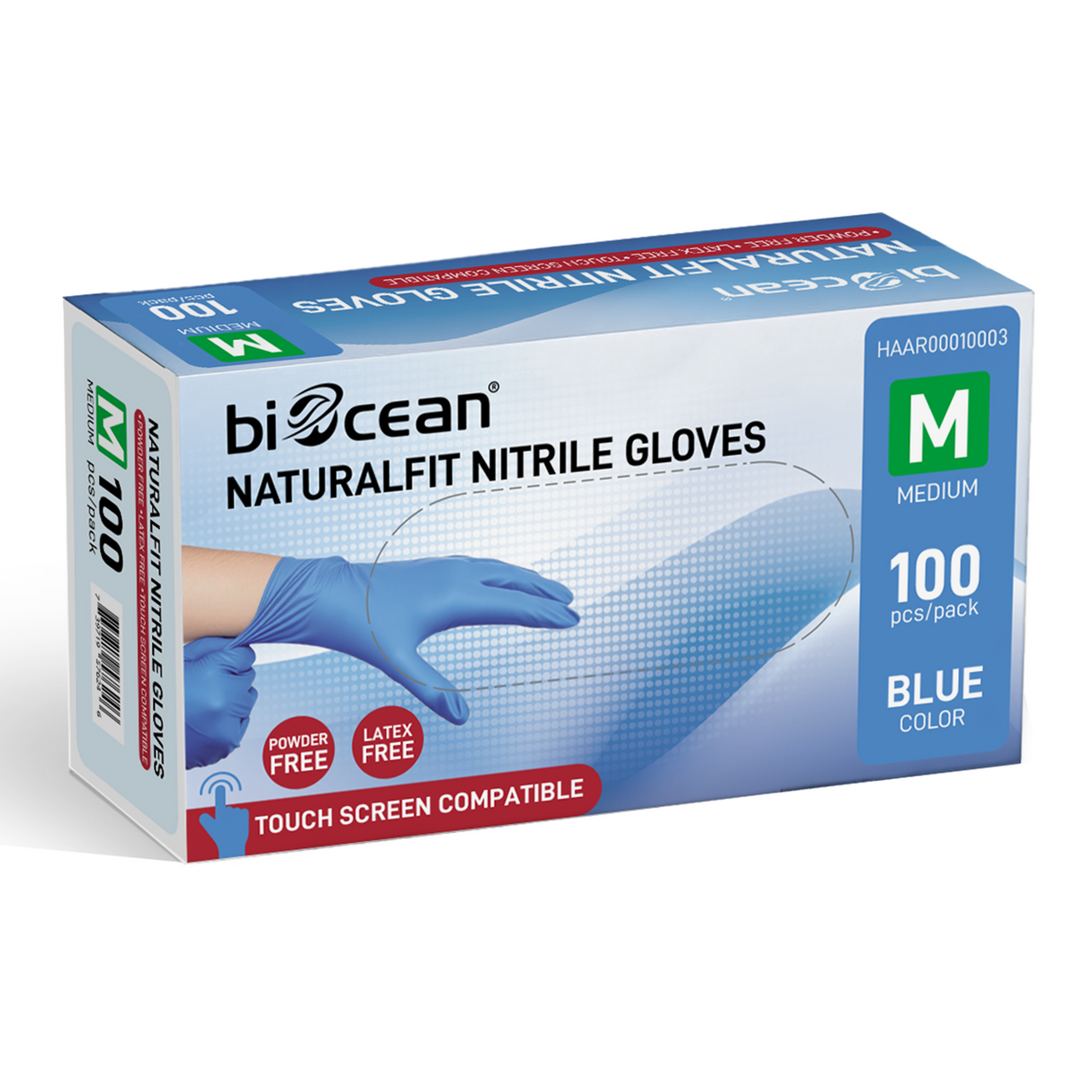 [1,000ct] Powder-Free Nitrile Gloves | Medium | Blue