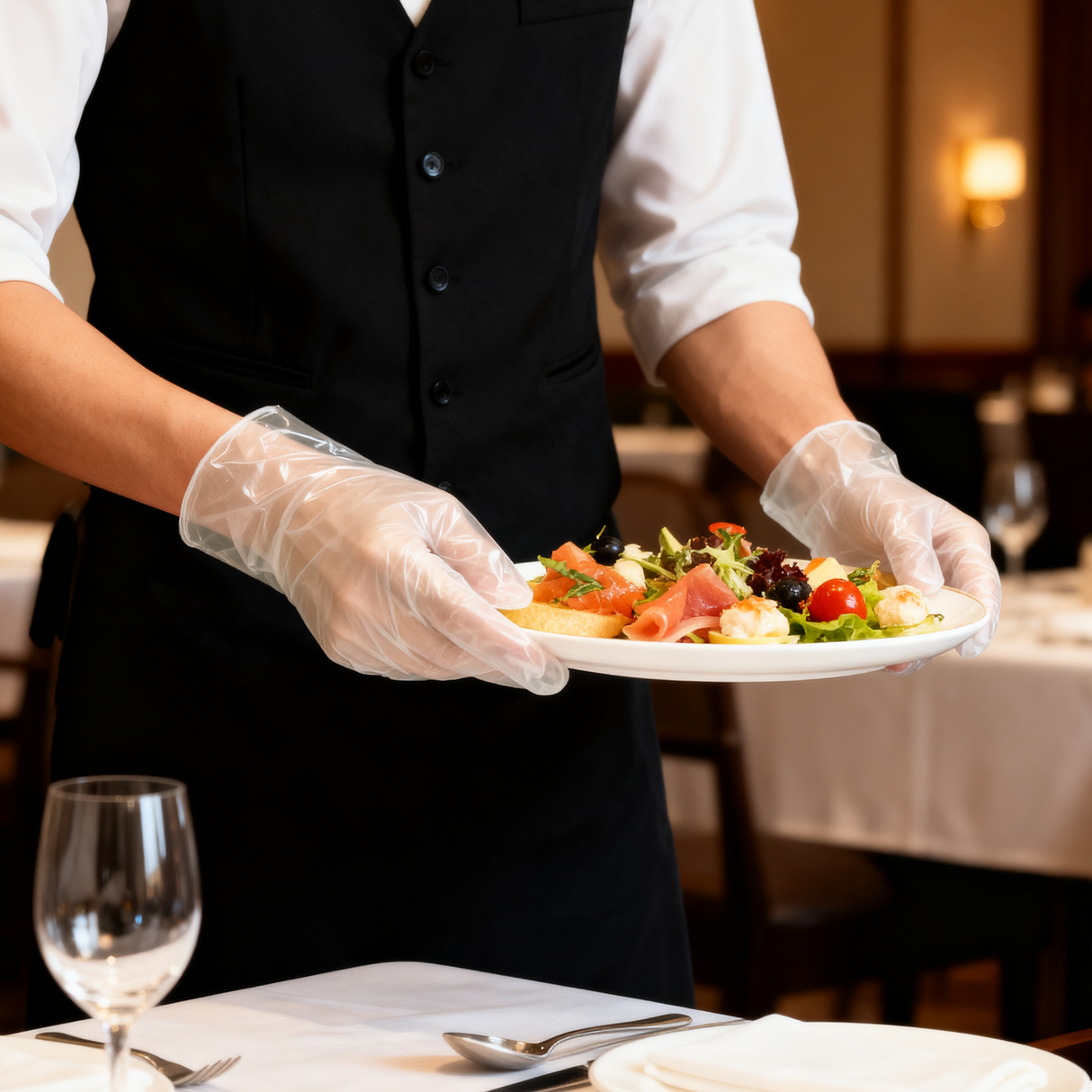 [1,000ct] Powder-Free  Vinyl Gloves | Medium | Clear