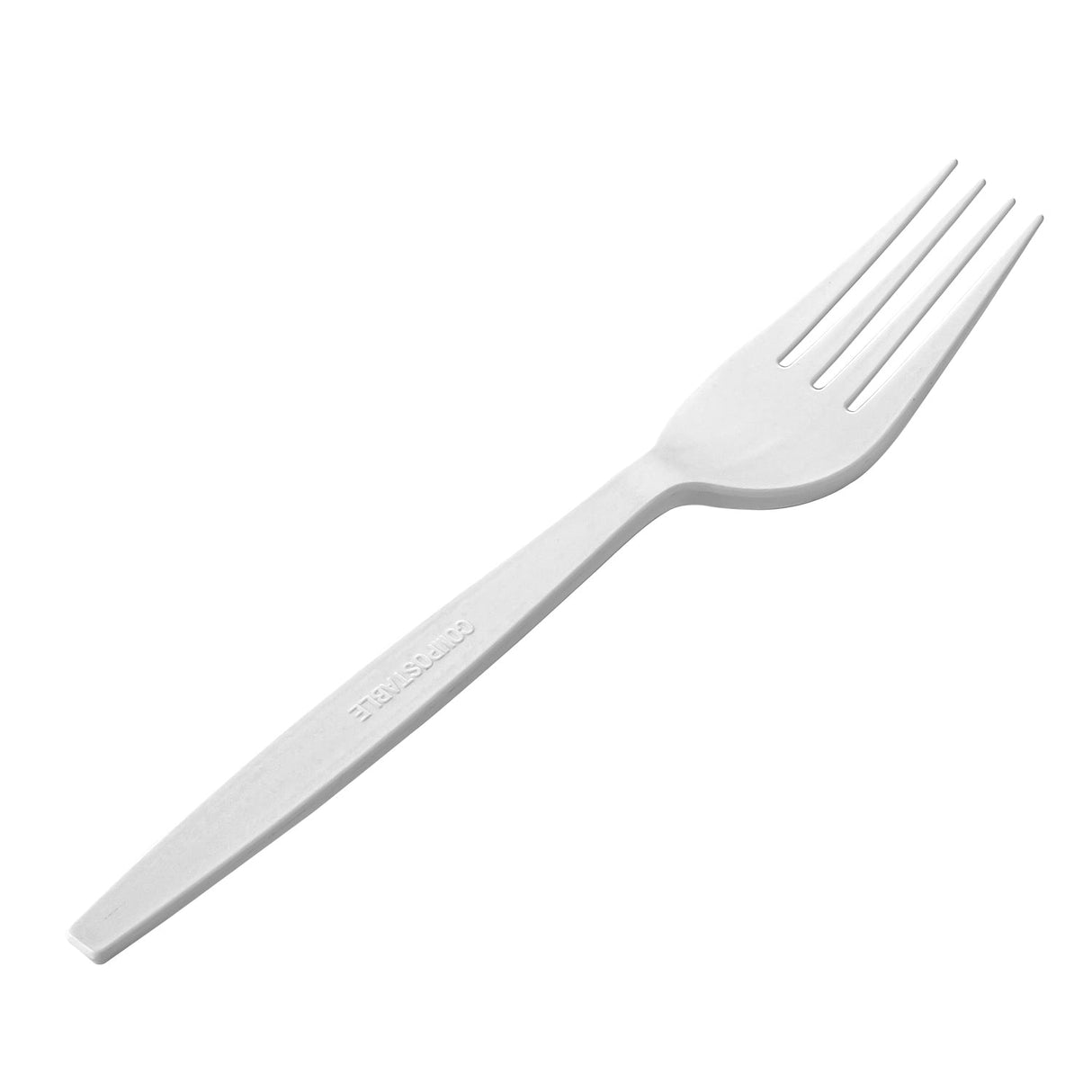 [1,000 ct] PLA Heavy Weight  Forks | White