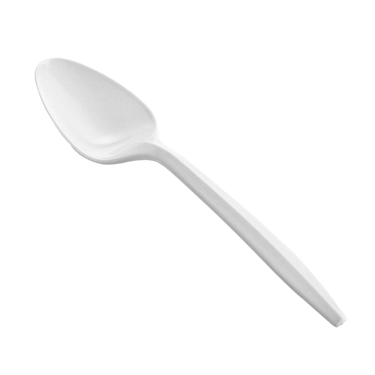 [1,000ct] PP Plastic Medium Weight Tea Spoons | White