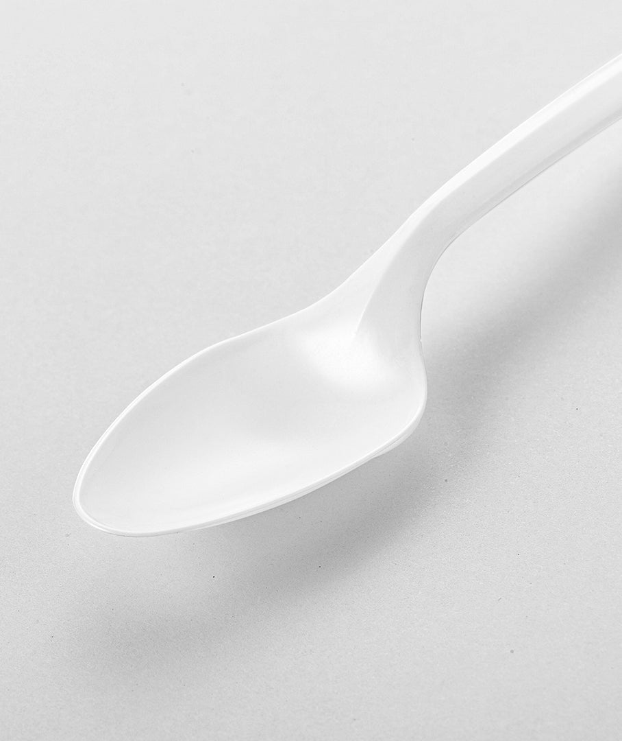 [1,000ct] PP Plastic Medium Weight Tea Spoons | White