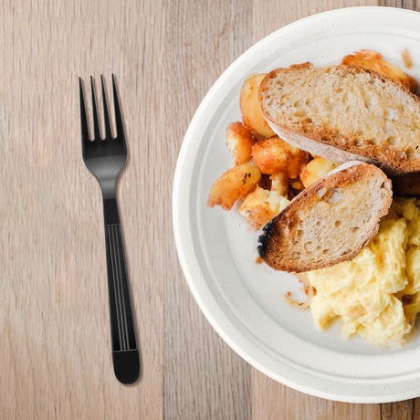 [1,000 ct] PP Plastic Heavy Weight  Forks | Black