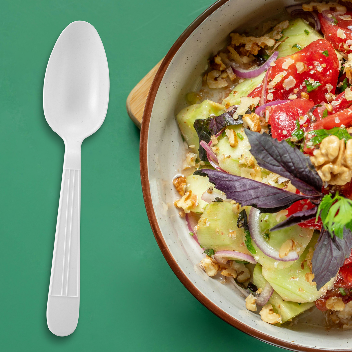 [1,000ct] PP Plastic Heavy Weight Tea Spoons | White