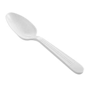 [1,000ct] PP Plastic Heavy Weight Tea Spoons | White