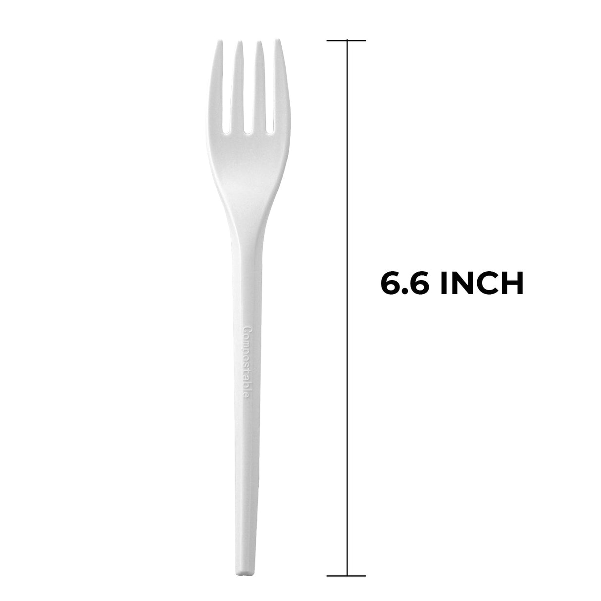 [1,000ct] PLA Medium Weight Forks | White