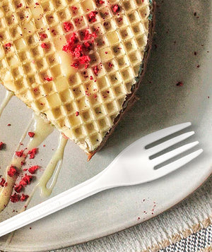 [1,000ct] PLA Medium Weight Forks | White