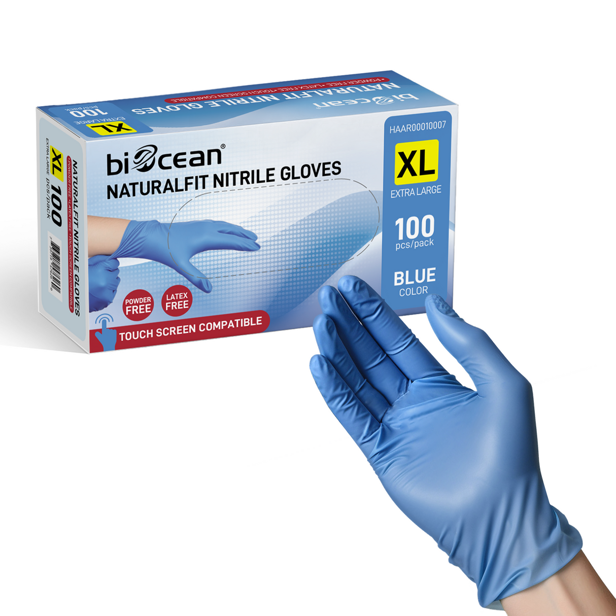 [1,000ct] Powder-Free Nitrile Gloves | X-Large | Blue