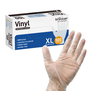 [1,000ct] Powder-Free  Vinyl Gloves | X-Large | Clear