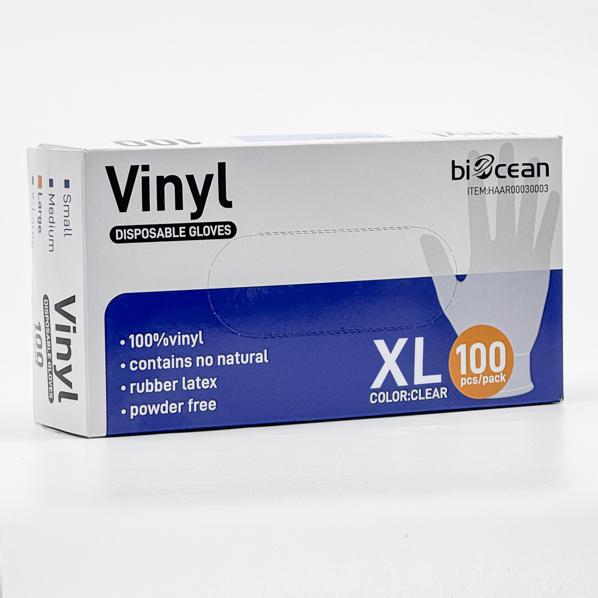 [1,000ct] Powder-Free  Vinyl Gloves | X-Large | Clear