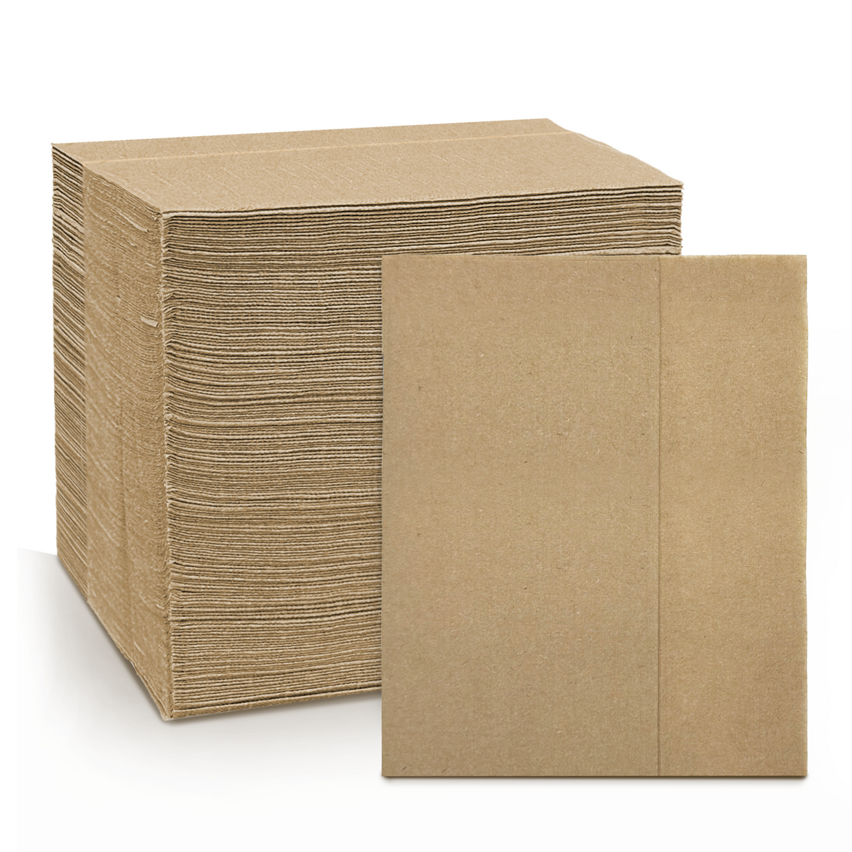 [6,000ct] 12" x 13" 1-Ply Interfold Napkins | 1/6 Fold | Kraft