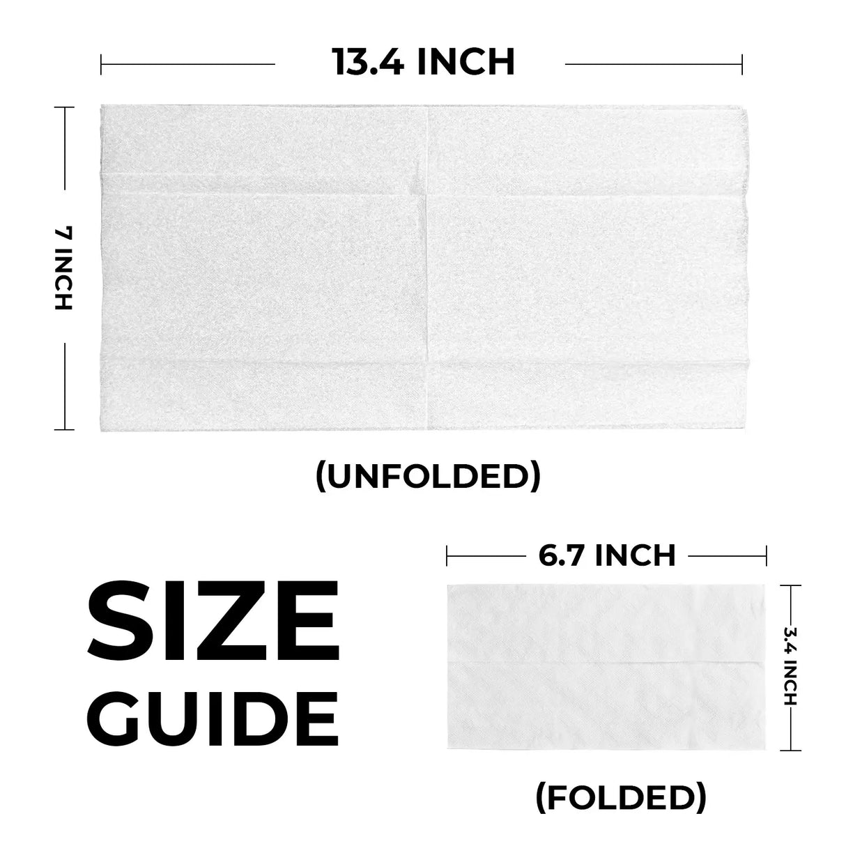 [9,000ct] 7" x 13.4"  1-Ply Napkins | Tall-Fold | 1/6 Fold | White